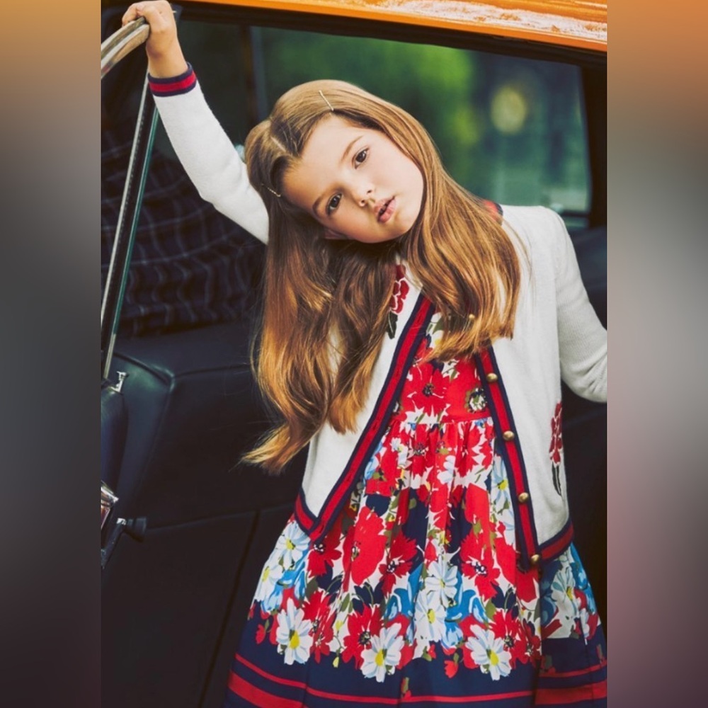 Uptown Darling dressy red floral dress size 6 Janie and Jack